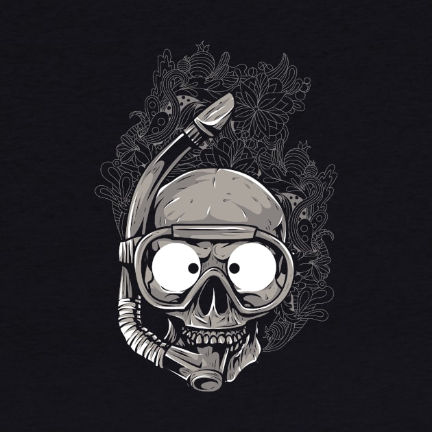 Skull Diver by inkExtreme